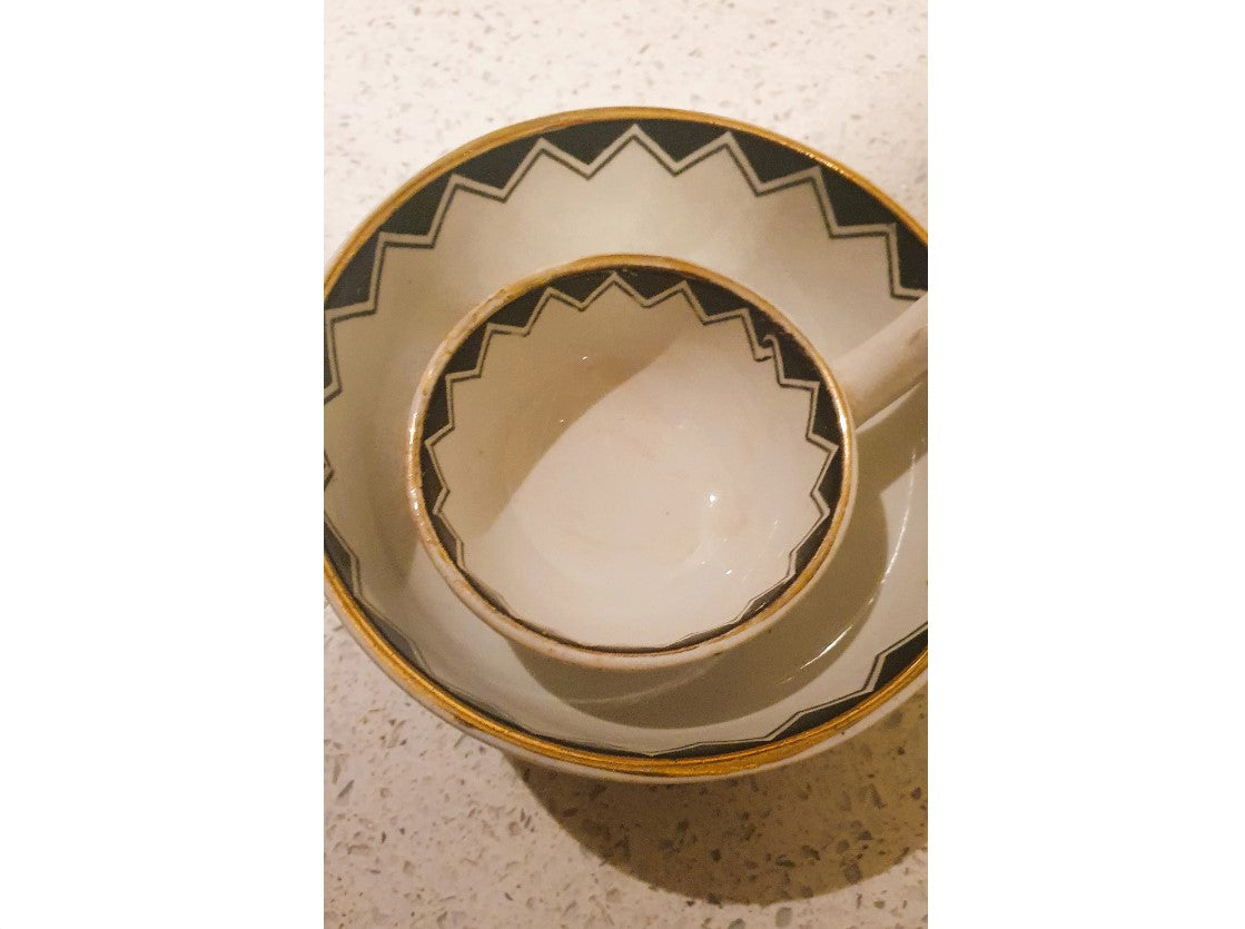 Art Deco Black and White Ceramic Ladles, Large Ceramic Ladle, Small Ceramic Ladle, Black and White, Art Deco