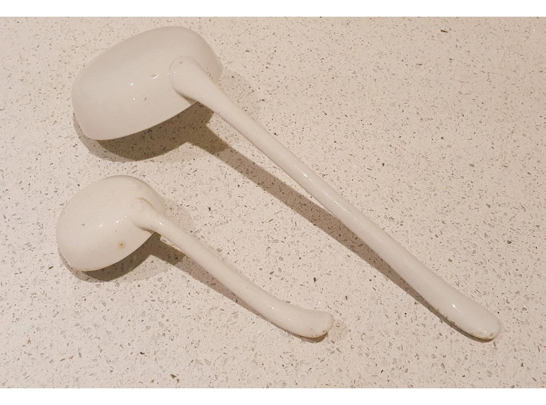 Art Deco Black and White Ceramic Ladles, Large Ceramic Ladle, Small Ceramic Ladle, Black and White, Art Deco