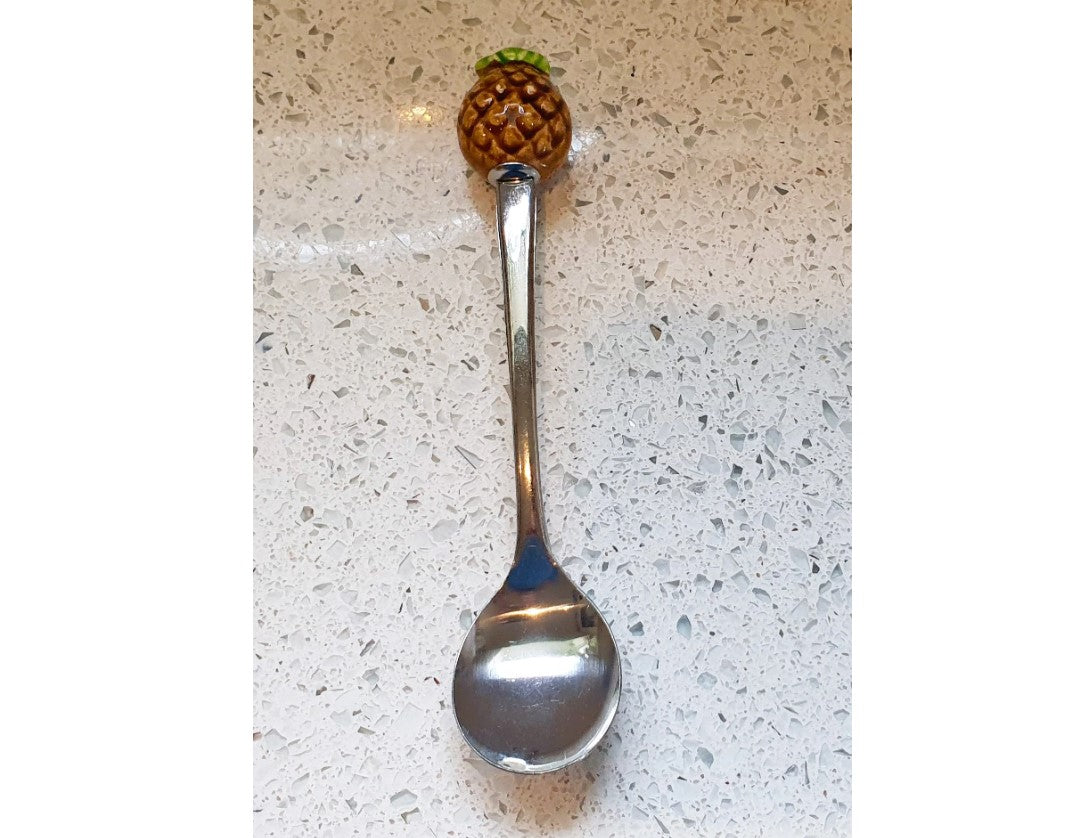 Boston Warehouse, Fruit, Spoon, Pineapple, Ceramic Handle, Pineapple Handle