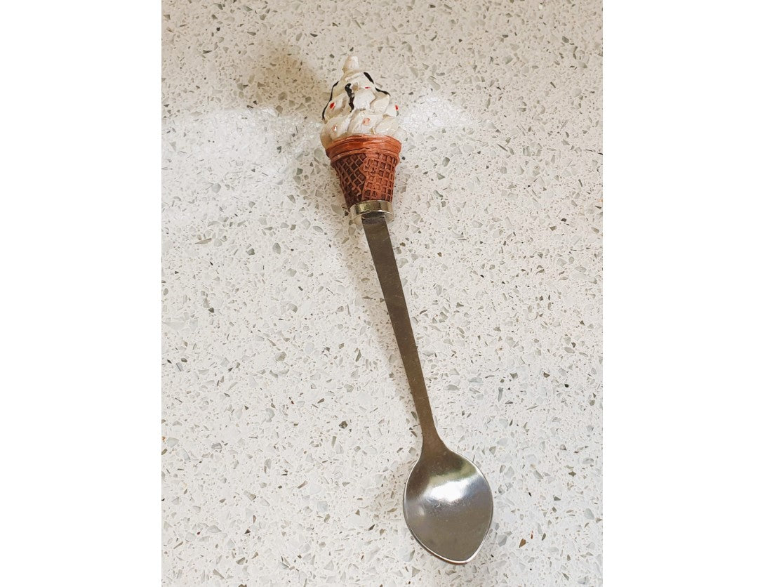 Ice Cream Sundae Spoon, Chocolate Ice Cream Sundae, 7 Inch, Long, Novelty,
