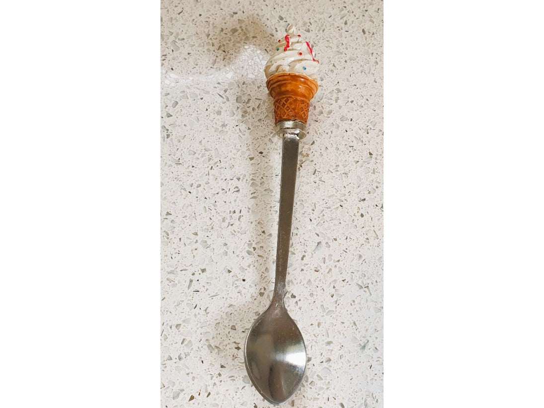 Ice Cream Sundae Spoon, Strawberry Ice Cream Sundae, 7 Inch, Long, Novelty