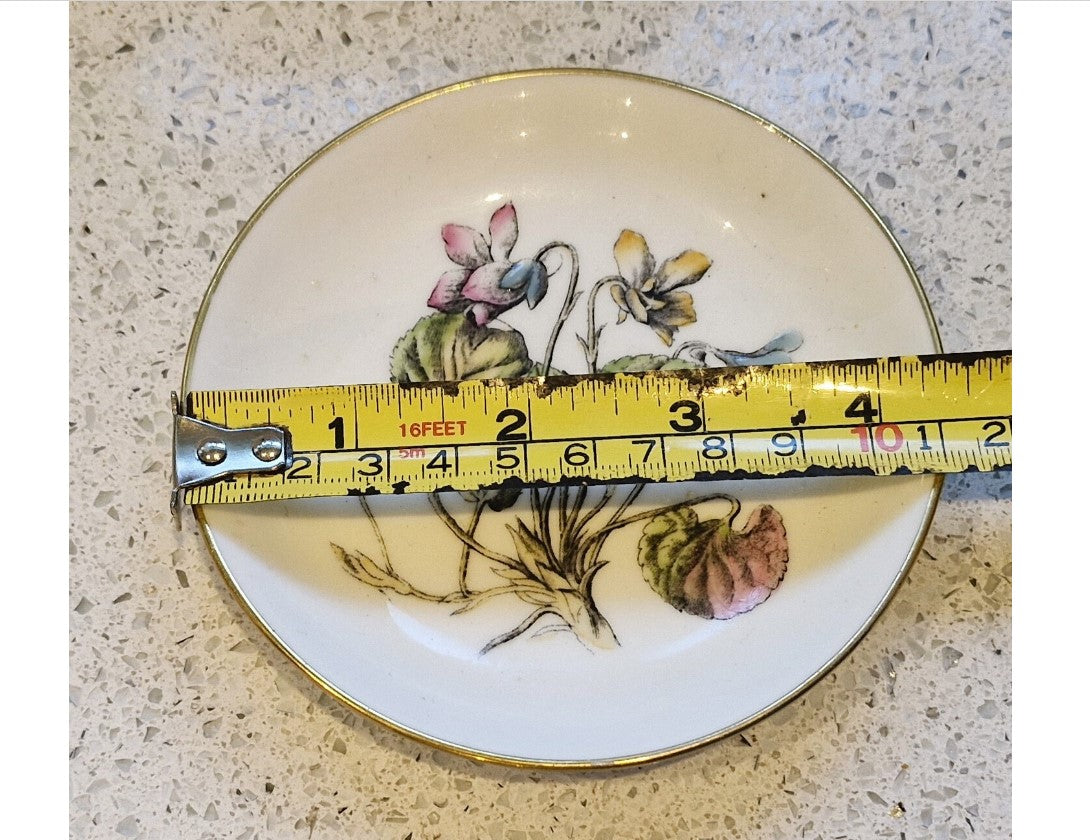MINTON Plate, Minton Dish, flower, Botanical, Bone China, Gilt edged, Made in England