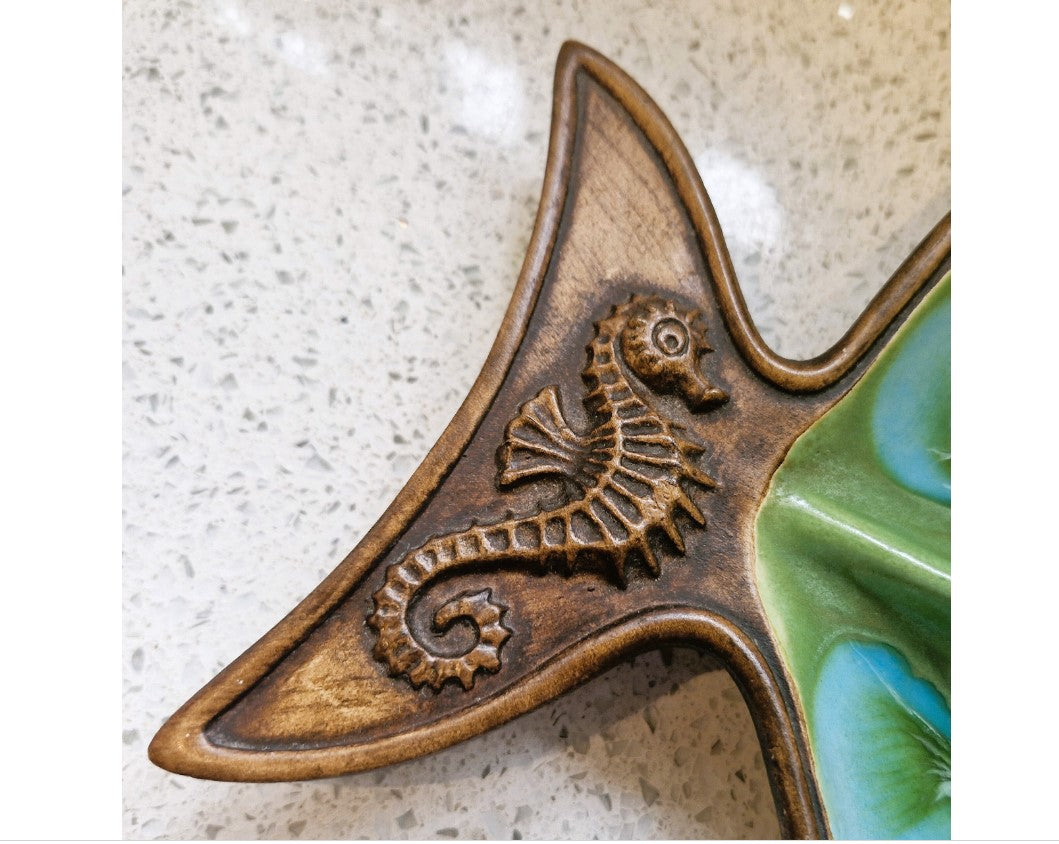 Fish shaped Platter, Segmented Platter, Fish Shaped Snack Platter, Treasure Craft