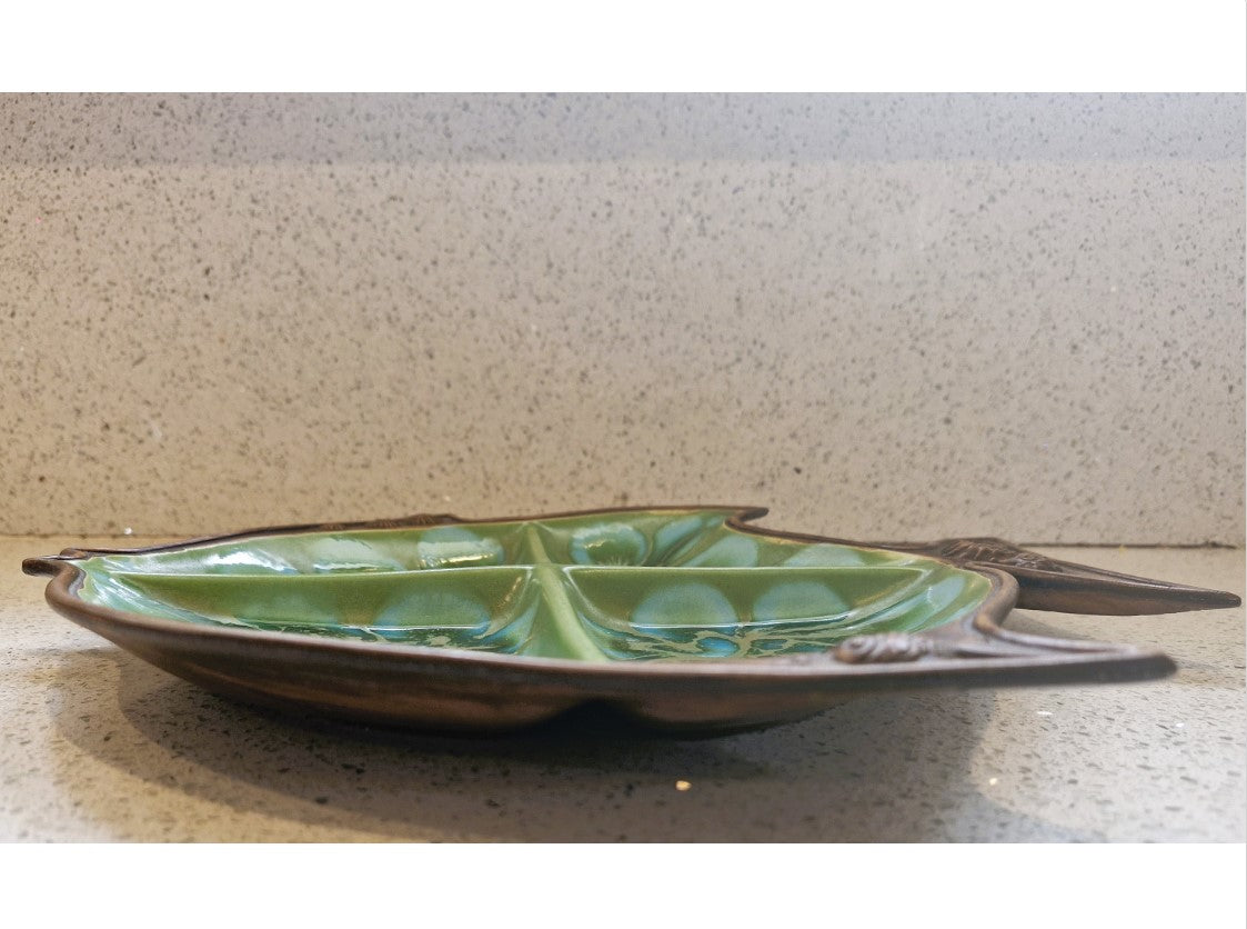 Fish shaped Platter, Segmented Platter, Fish Shaped Snack Platter, Treasure Craft