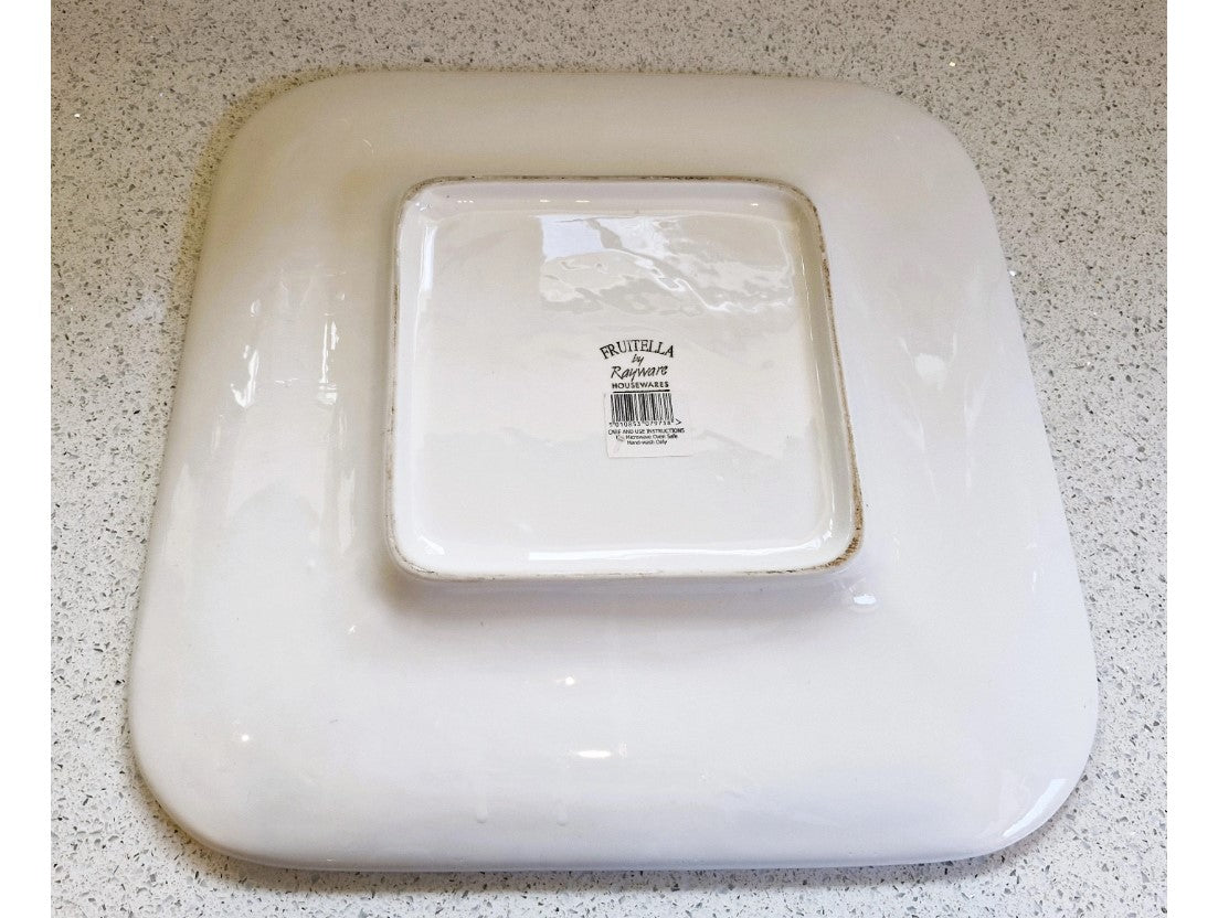 Large, Ceramic, Platter, Dish, Plate, Antipasto, Crudities, Salad, 15 Inch, Vintage, Rayware, Al Fresco dining, IMMACULATE, Fruitella