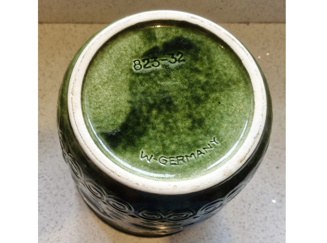 West German, RUMTOPF, German Croc Pot, Preserving, Storage, Green, LARGE, Green, Mid Century, 70s