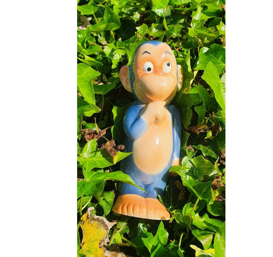 Geobel Happy Chimps Creamer, Monkey, Olive oil bottle, 6 Inches, 1961, Immaculate, Rare