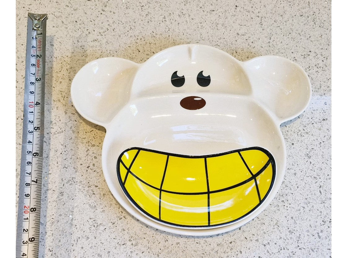 Monkey Plate, Banana Plate, two Piece, Ceramic, Quirky, Kitsch, fun, Cheeky, Ceramic