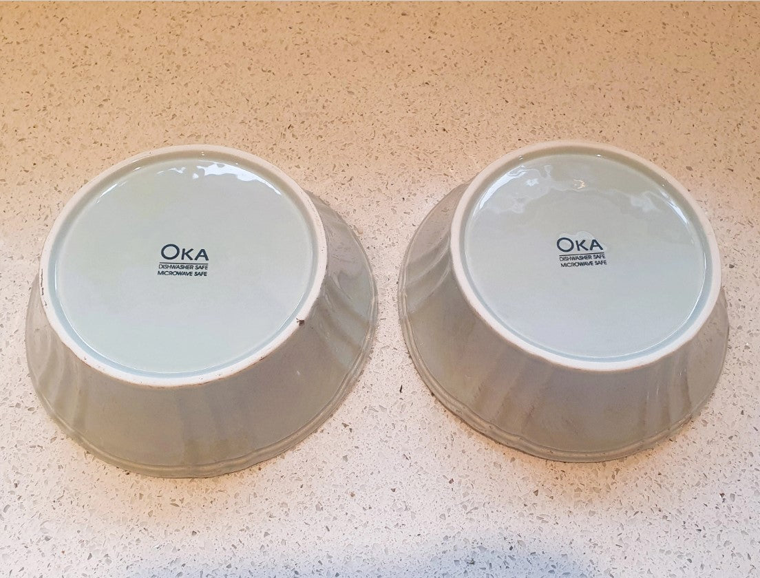 OKA, Blaue Schalen, OKA Keramikschale, OKA Schale, Groß, 7 Zoll, Schalen, Makellos