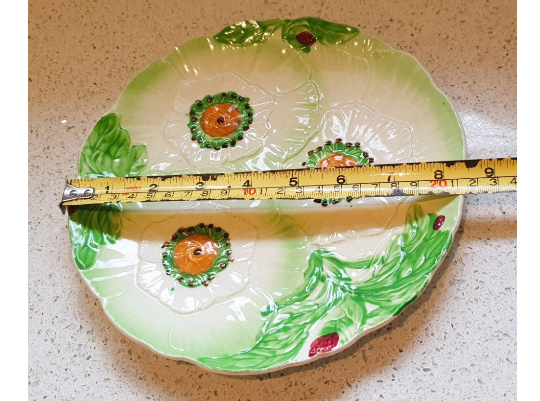 Grimwades, Royal Winton, ,Art Deco Plate, 1930s, Hand Painted, Majolica, Made in England