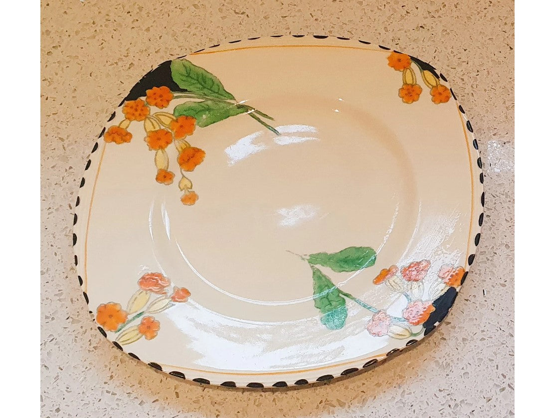Art Deco Plates, Burleigh ware, Meadowland, 7.5 Inch Plate, Very Good Condition, Made in England, Price is for one Plate