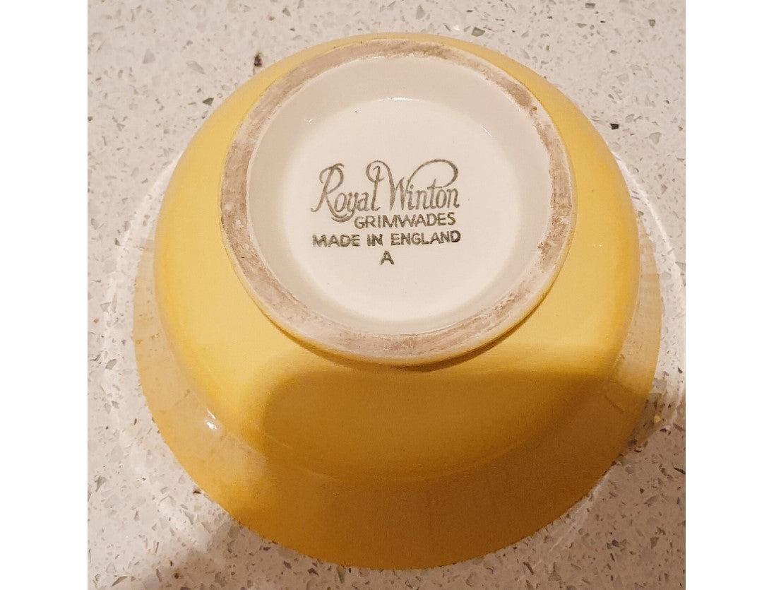 Royal Winton, Grimwades, Made in England, Yellow, Bowl, 2 tone Bowl
