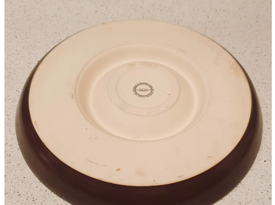 Vintage, Large Stoneware Serving Bowl, olive bowl in centre, Charcuterie, Salad Bowl, Rayware, Alfresco dining, Immaculate