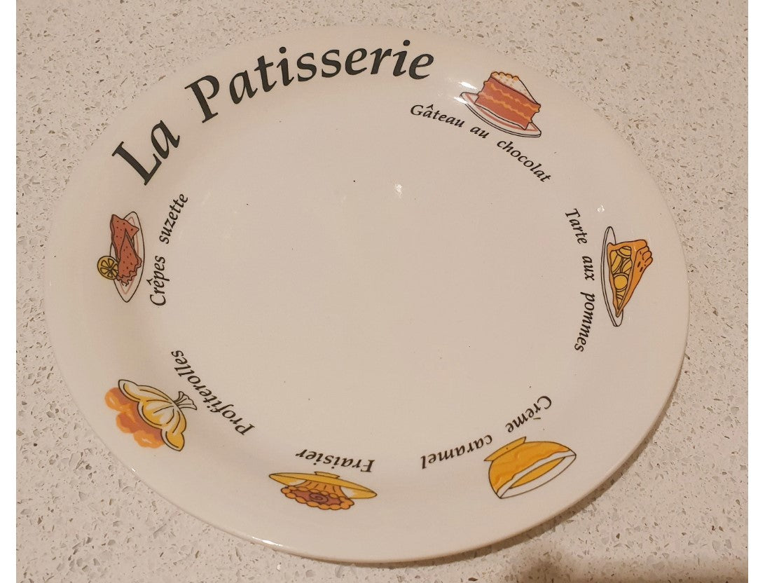 La Patisserie Plates, Tams ware, John Tamms, Made in England, Dessert Plates, 10 inch