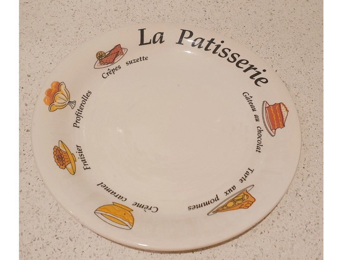 La Patisserie Plates, Tams ware, John Tamms, Made in England, Dessert Plates, 10 inch