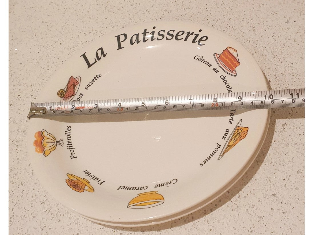 La Patisserie Plates, Tams ware, John Tamms, Made in England, Dessert Plates, 10 inch