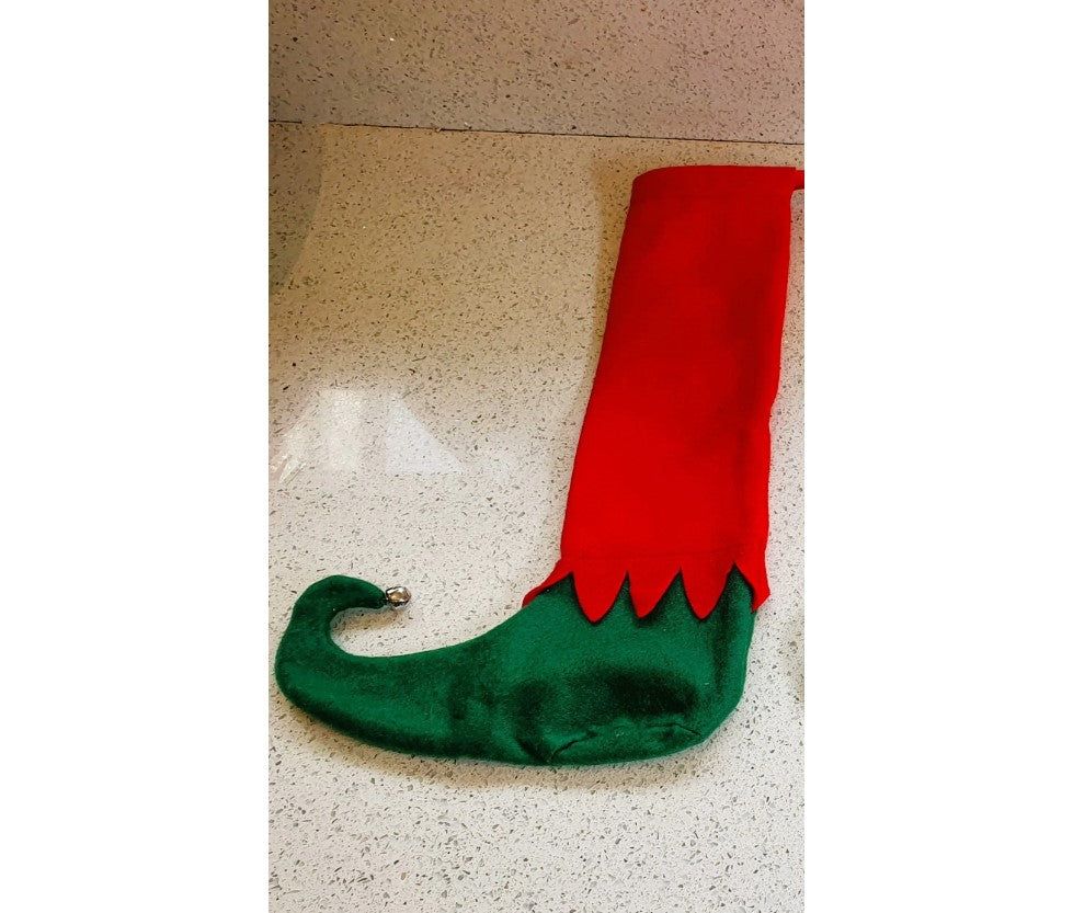 Elf Christmas Stocking, Christmas Elf, Elf Boots, Handmade, Traditional Christmas Stocking, Pre Loved, Christmas Stocking, Christmas Elves