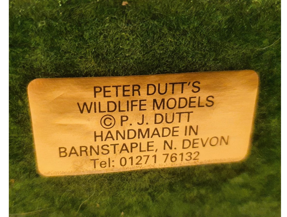 Vintage, Mouse and Mushrooms Ornament, Handmade, Peter Dutt's Wildlife Models, Mouse and mushrooms, Handmade