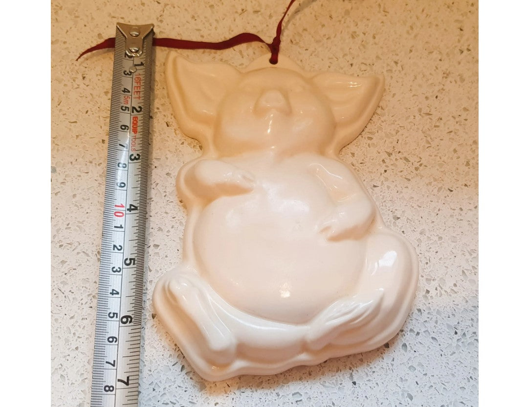 Ceramic Pig Relief, Wall Art, Pig, Cream coloured Pig, Country, Farmhouse Decor, Pig Wall Art