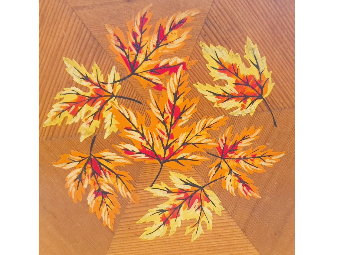 Canadian, Wooden Platter, Panorama Products, Red Cedar Wood Tray, Cedar Wood Plate, Canadian, Maple Leaf Design, original 70s Label.