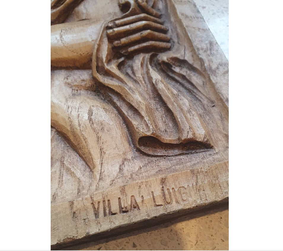 Antique, Relief of the Virgin Mary, Vintage Italian Catholic Art, Vintage Religious Art, Villa Luigi, Butagna