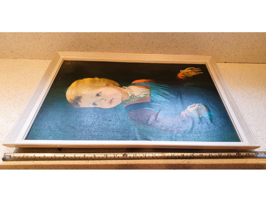 Vintage Art print of The Crying Boy, Vintage Art print of Childhood by Anna Zinkeisen, Mid Century Art, 60’s Wall Art. 1968,