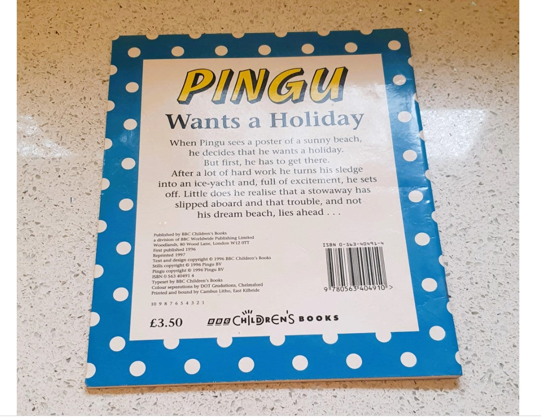 PINGU Book, Pingu wants a holiday, Pingu Book