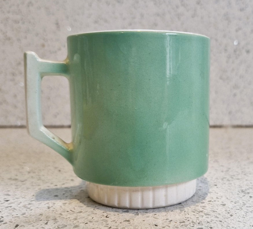 Kitsch Quirky Cat Mug, Kitsch, Quirky, Ceramic, Kitten, Playful Cat, with Ball, 1950s, 50s Kitchenailia