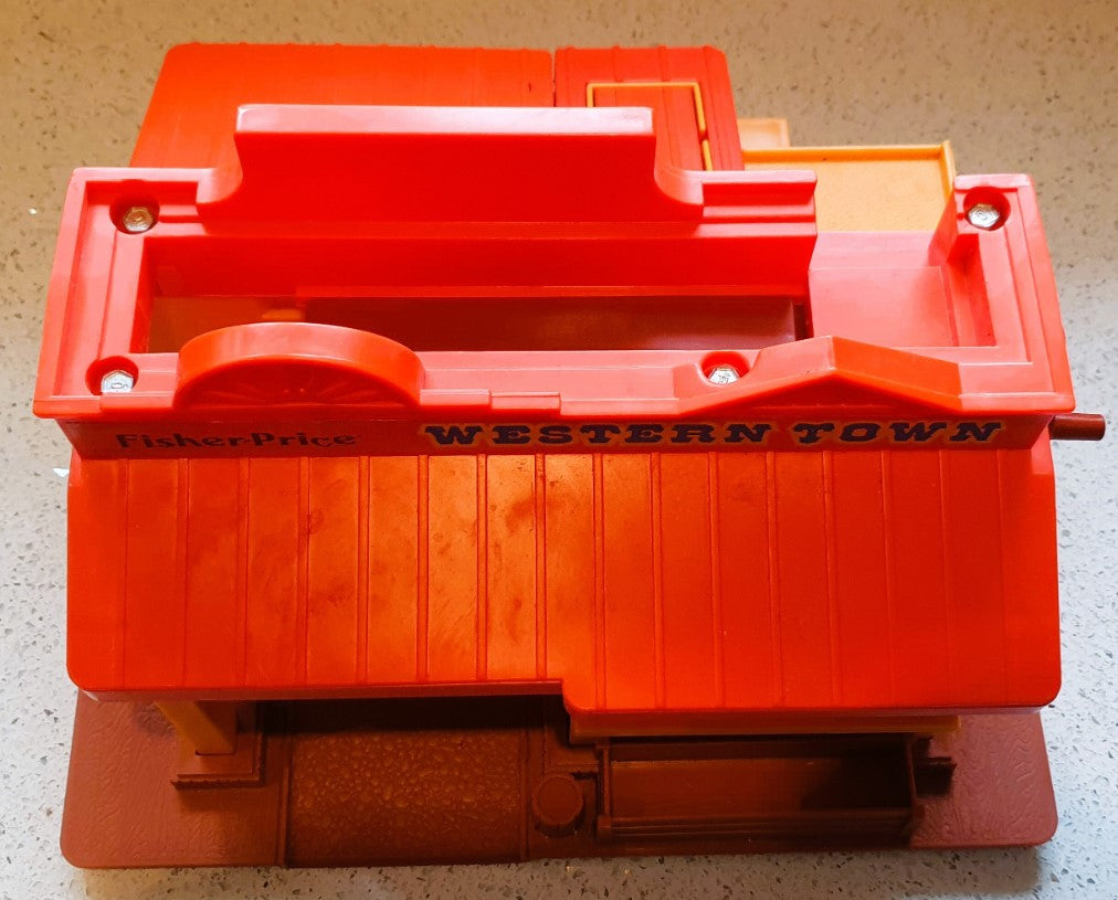 Fisher-Price Western Town, Cowboys, Indians, Horses, Carriage, Complete, Fisher Price Cowboys, Vintage, Vintage Fisher Price Little People