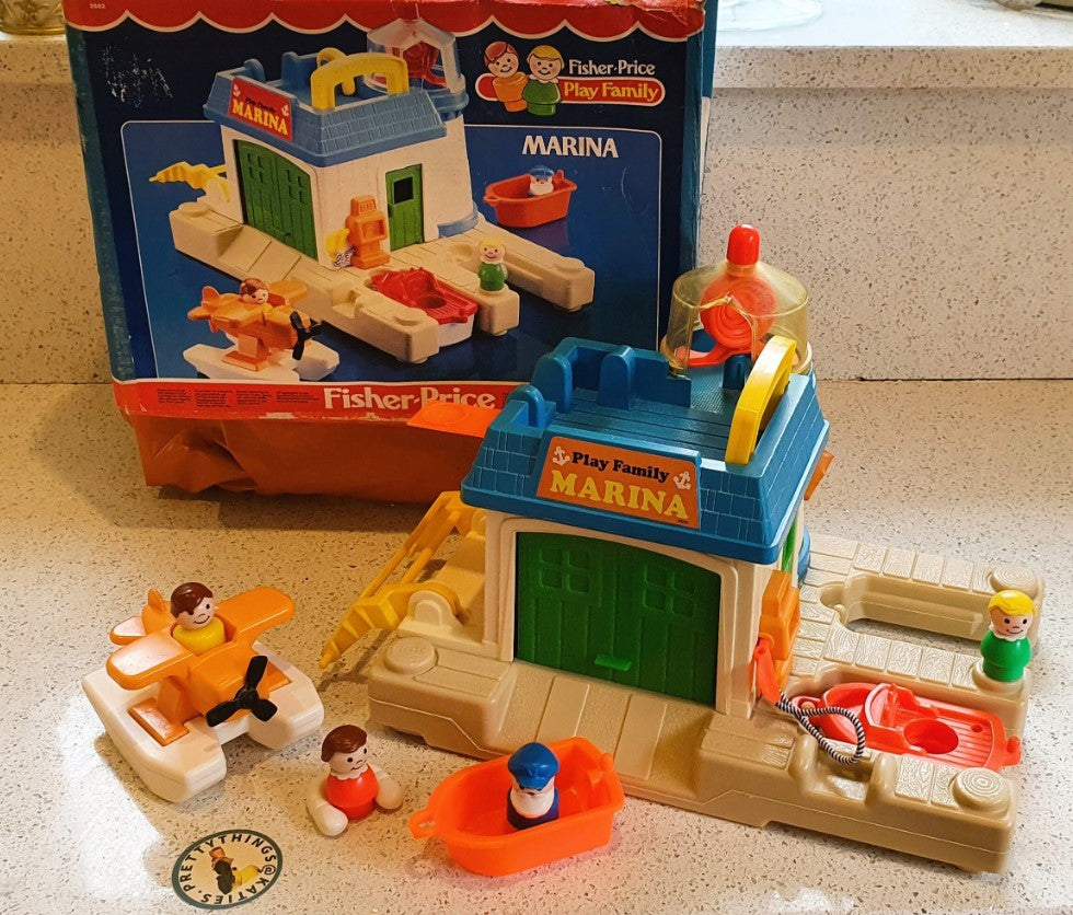 Vintage, Fisher-Price Little People Floating Marina, Fisher Price Marina, Vintage Fisher Price Little People Floating Marina #2582