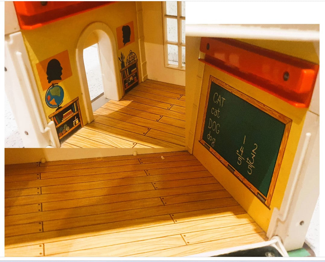 Fisher-Price Play Family School, Fisher Price School House, COMPLETE, Fisher-Price Little People, 70s, Fisher-Price