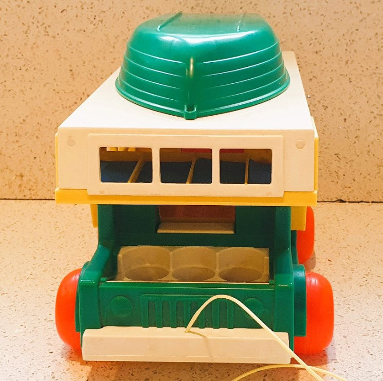 Fisher-Price Vintage Play Family Camper Van, complete, 70s Fisher Price Play Family Camper, 70s. Fisher Price Camper Van