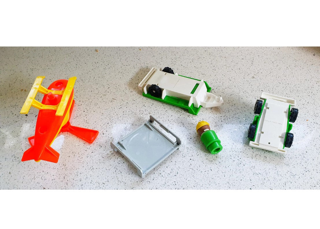 Vintage, Fisher-Price Little People Helipad, Helicopter Pad, Vintage Fisher Price, Copter Rig Hauler