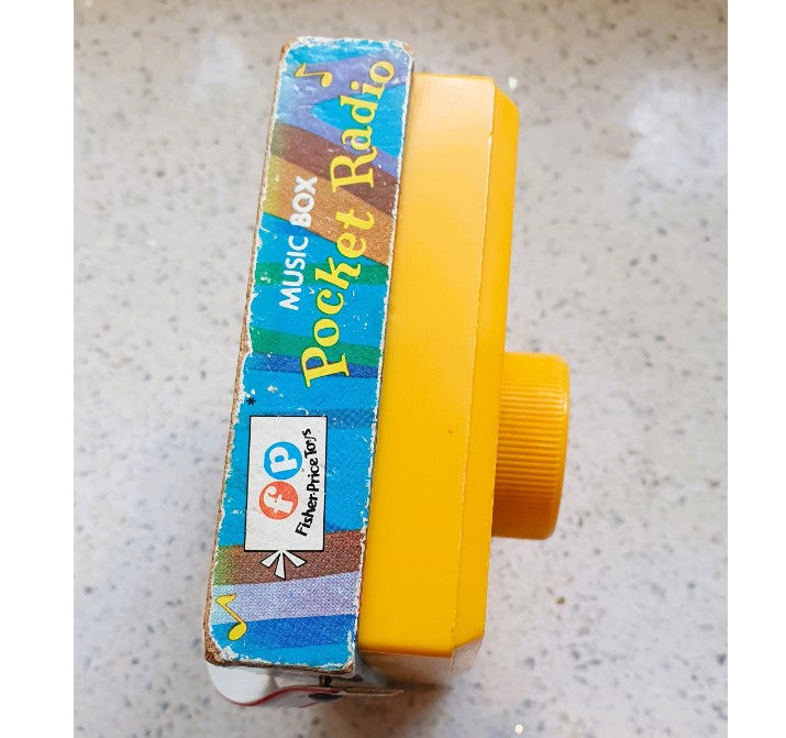 Vintage Fisher-Price Radio, I whistle a Happy Tune, vintage Wind Up Musical Toy, Vintage Fisher Price Toys