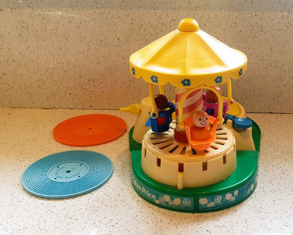 Fisher-Price Change a tune Karussell Plattenspieler, Vintage Fisher Price Karussell Plattenspieler, Fisher Price Plattenspieler
