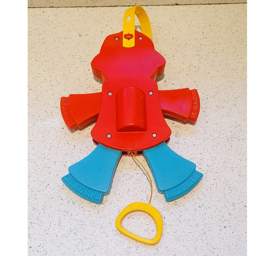 Vintage,, Fisher-Price Cot Toy, Baby, Pull Toy, Scarecrow, Crib Toy, Baby Toy, 423, Quaker Oats, Immaculate condition, 70s, 12 Inches, Large