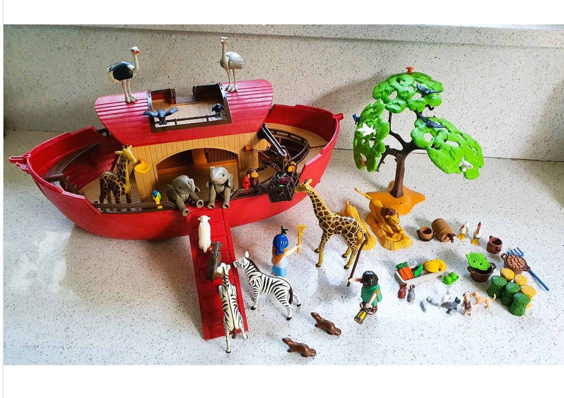 Playmobil Noah's Ark, RARE COMPLETE SET, Original Animals, Plus Extra Animals and Scenery etc
