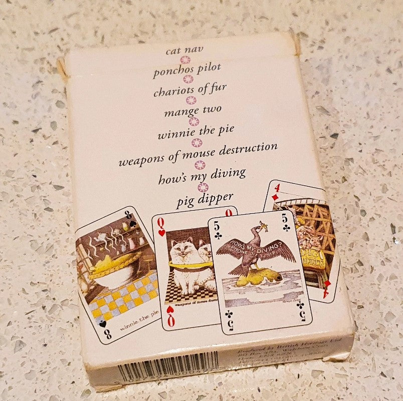 Simon Drew, Peculiar Playing cards, Funny, witty, Animals, English, 55 images, Full deck, 55 cards, complete, Quirky Illustrations,