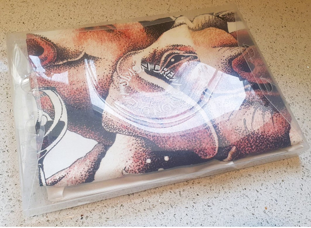 Simon Drew Apron, Kitchen Apron, Simon Drew, Two Merry Cooks Spoiling the Broth, Original Packaging, Large