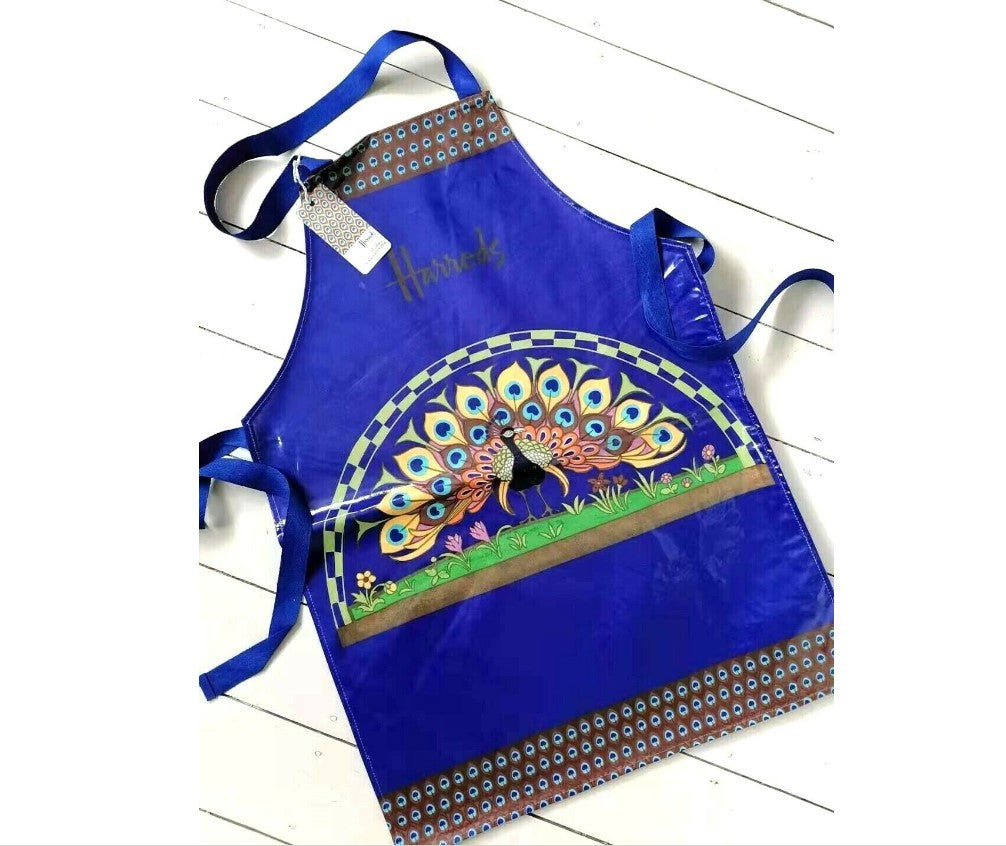 Harrods, Peacock Apron. New Condition with Labels, New Condition