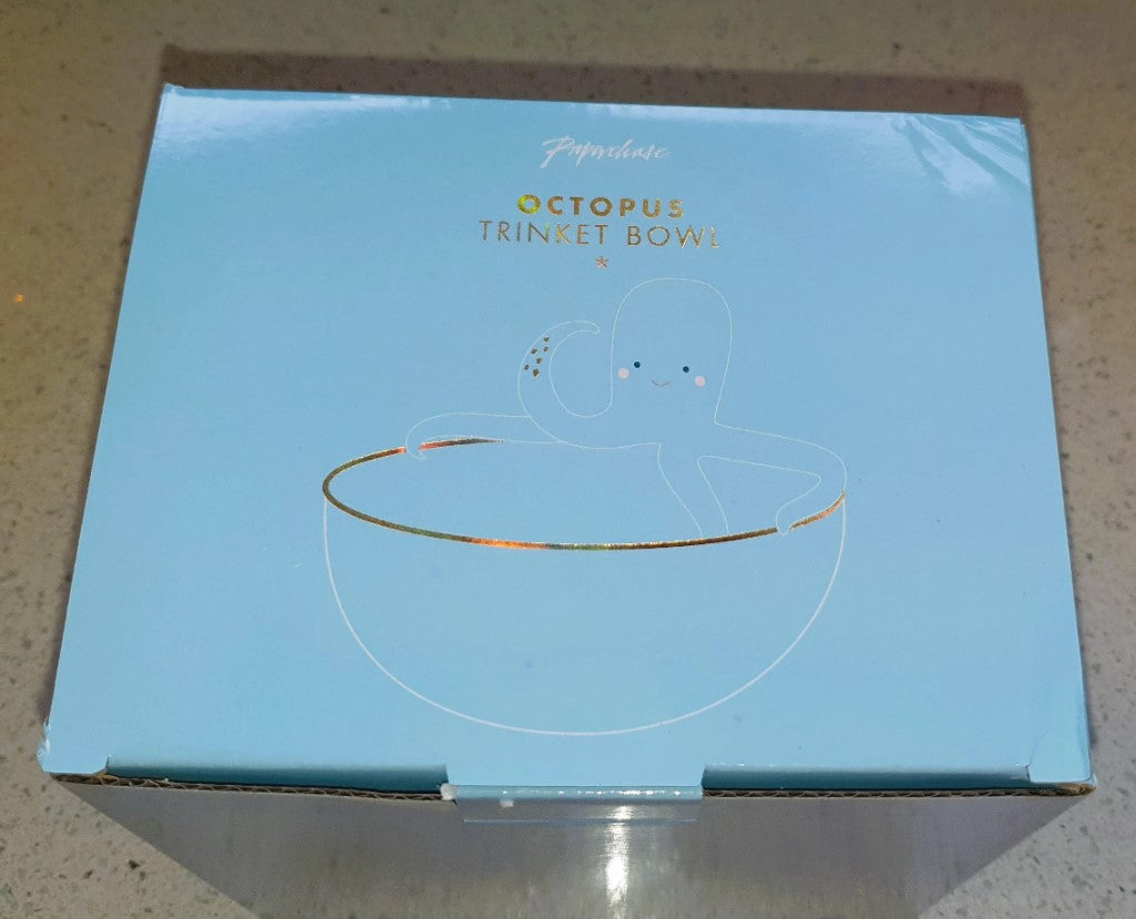 Octopus Bowl, Ceramic, Bathroom, Home decor, Storage, Quirky, NEW, Boxed,