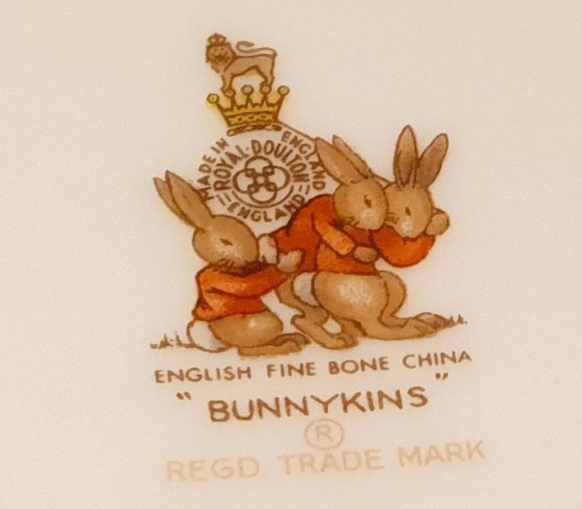 Bunnykins Mug, Bunnykins Cup, Ceramic, Royal Doulton, Christening, Baby Shower, 1950s, Rare