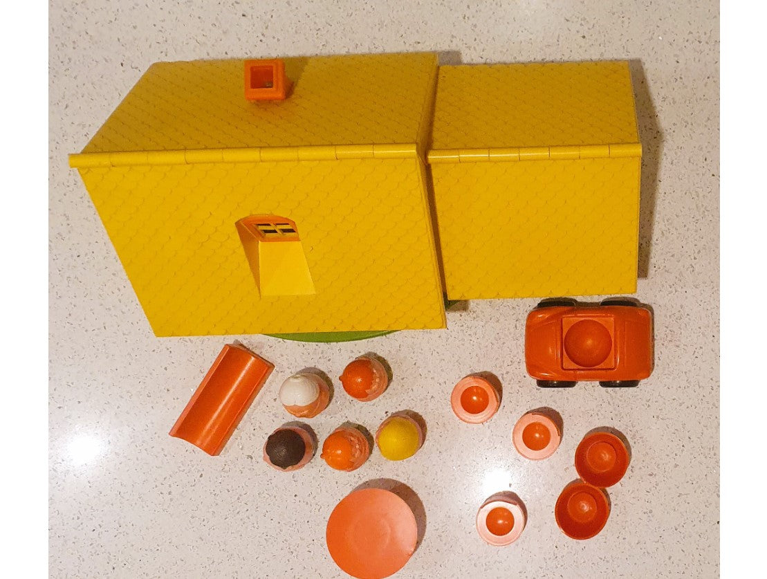 Airfix Weebles, Weeble House, and Family, with Car and all furniture and accessories, COMPLETE SET, 1970'S AIRFIX