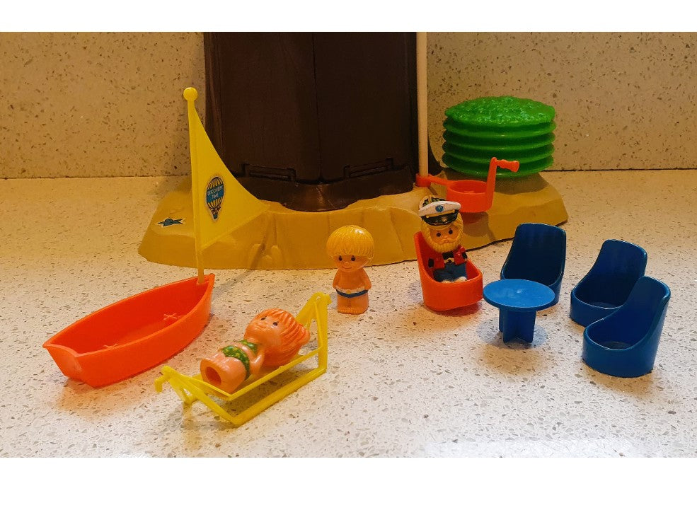 Tree Tots Lighthouse, working, complete, Discovery Time, Vintage Toy, 80s, 70s