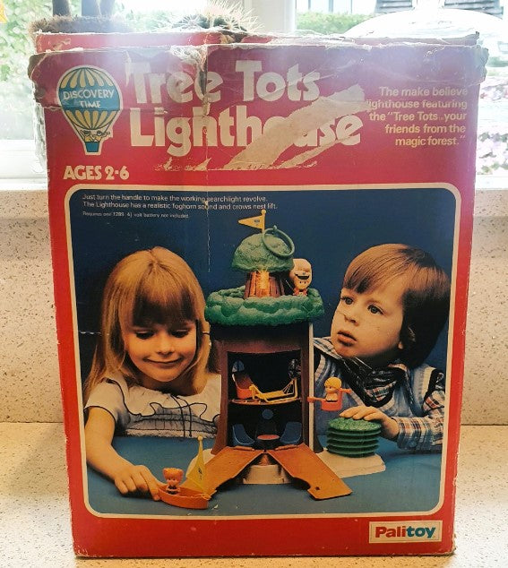 Tree Tots Lighthouse, working, complete, Discovery Time, Vintage Toy, 80s, 70s