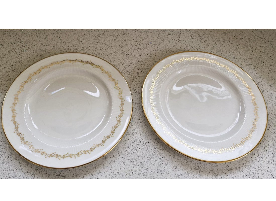 Kele, Stalybridge, Fine China Tea Service, Vintage, Hand painted, White, Fine Bone China, Tea Set, Teapot, Tea cups, Sugar, Plates, Side plates