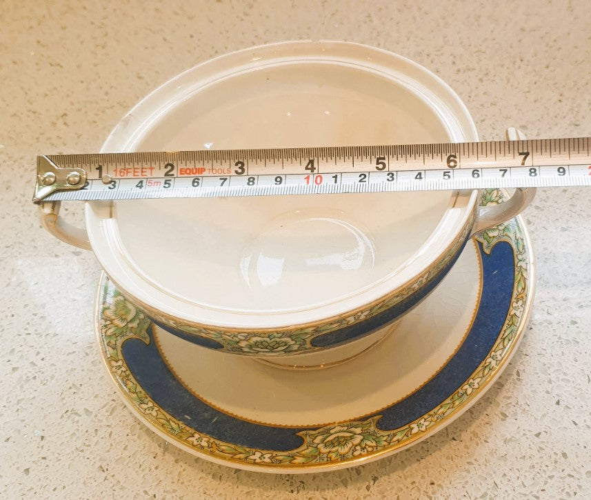 Art Deco, W H Grindley, small Tureens, serving dishes, vegetable dishes, Sauce, GOODWOOD Pattern, Circa 1930's, Dinner Service