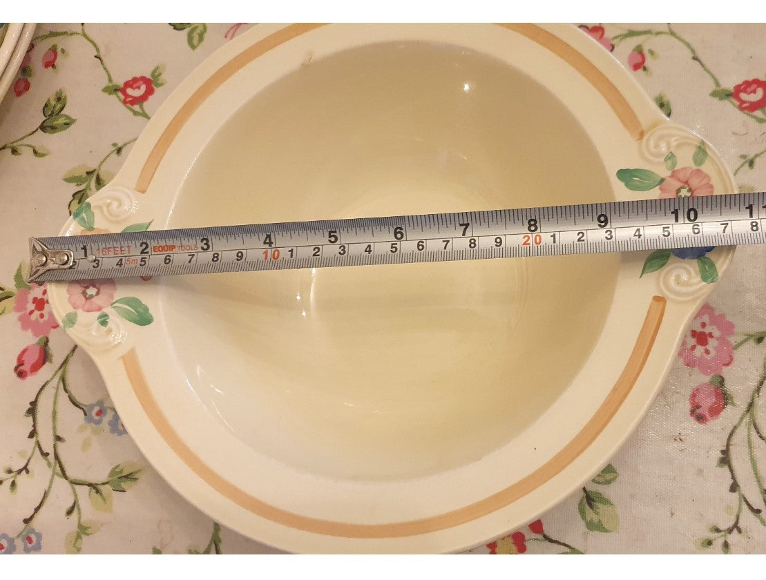 Clarice Cliff Tureen, Art Deco hand Painted Tureen, Clarice Cliff, Nosegay, Serving Dish, Tureen, Lidded Bowl, Rare, 1920's Original - Signed