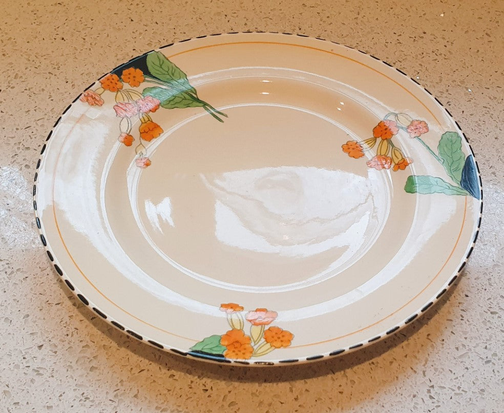 Art Deco Plates, Burleigh ware, Meadowland, 10 Inch Dinner Plate, Very Good Condition, Made in England