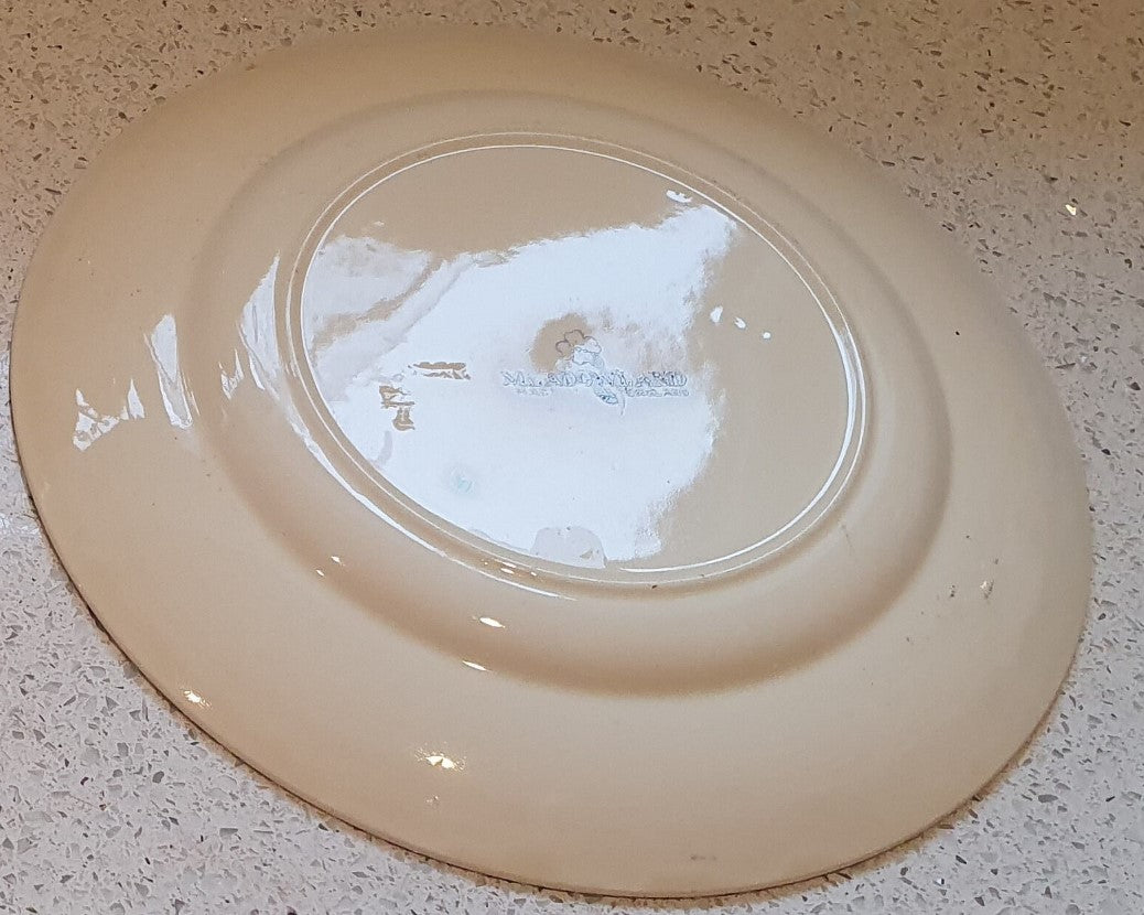 Art Deco Plates, Burleigh ware, Meadowland, 10 Inch Dinner Plate, Very Good Condition, Made in England